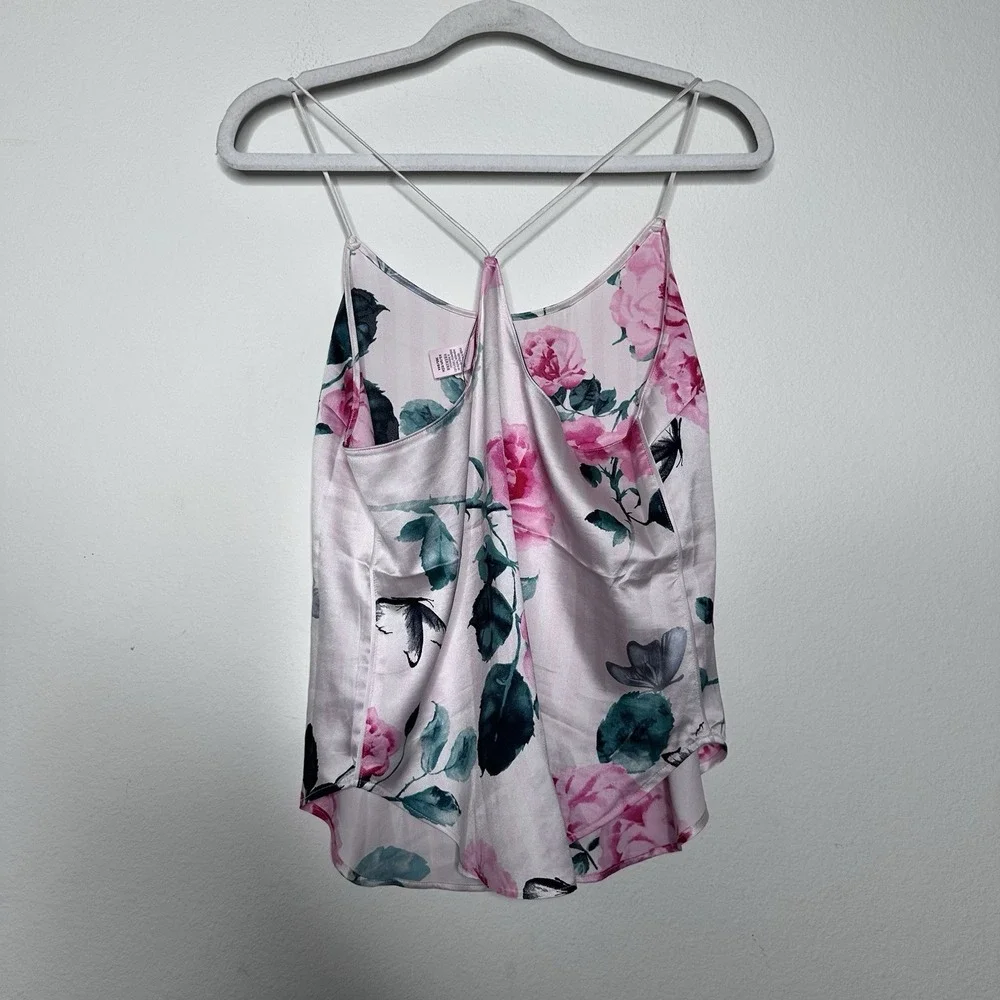 Victorias Secret Rose‎ & Butterfly Spaghetti Tank Top Shorts Two Piece Sz XS